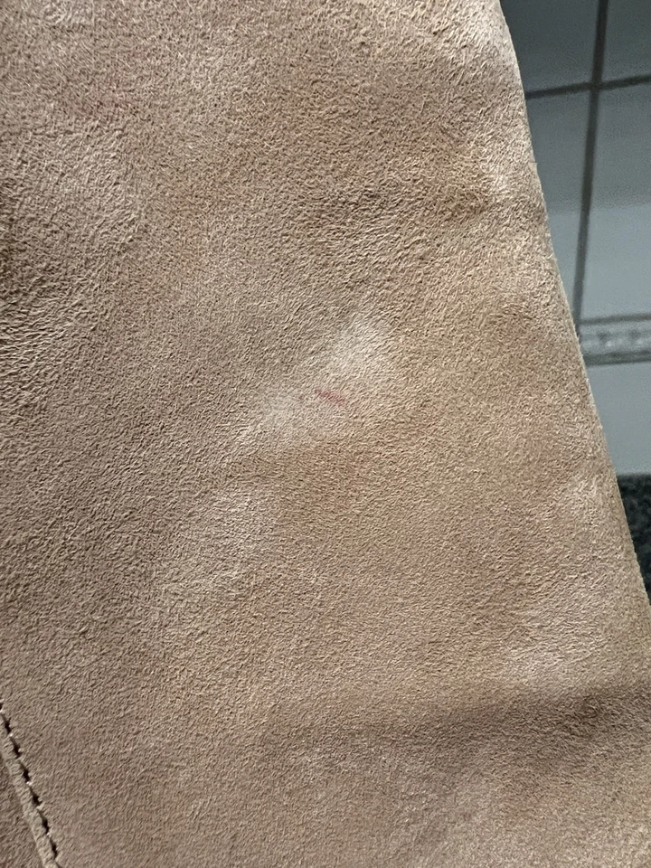 Botas hasta la rodilla Sam Edelman para mujer beige tostado gamuza cremallera tacón bloque talla 9,5 Foto 4 de 4