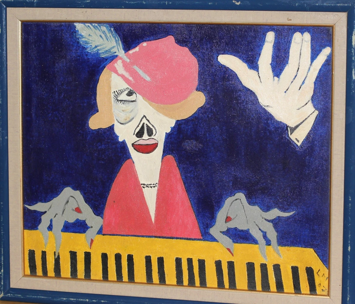 Beautiful Modern abstract oil painting Musician