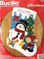  33187 BUCILLA 15" FROSTY AND FRIENDS FELT STOCKING KIT