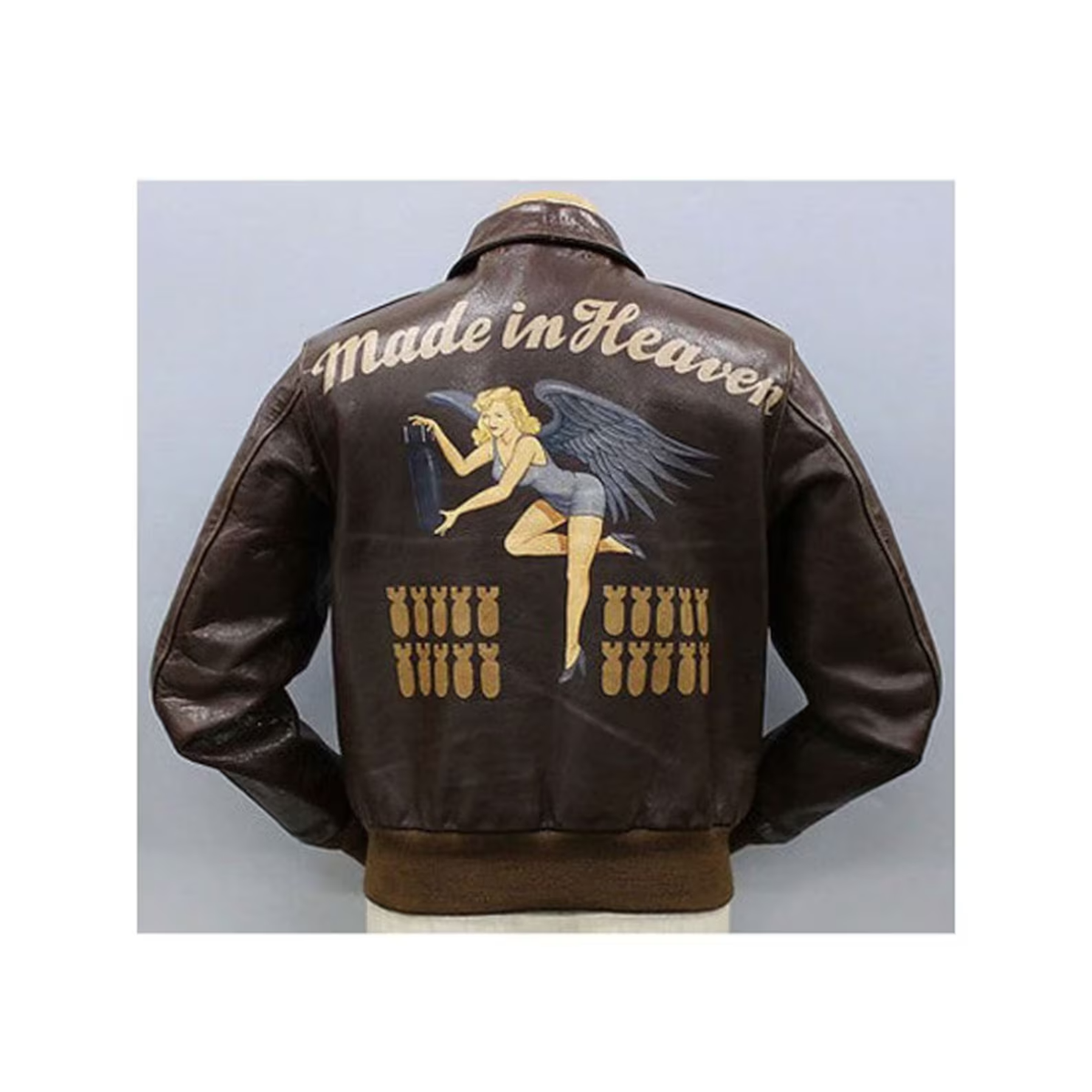 Handmade Chris Redfield Made in Heaven Bomber A2 Flight Brown