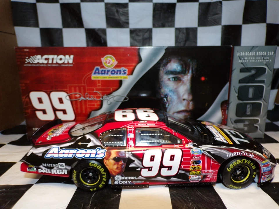 Michael Waltrip #99 Aaron's Rent T3 Terminator 3 2003 1:24 Action 104287 NASCAR - Immagine 2 di 4