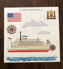 Vintage 2001 Mrs. Grossman’s Great Adventures Riverboat Stickers