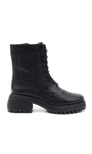 Franco Sarto Size 9M Jetson Leather Lace-Up Black Ankle Boot, New - Picture 3 of 16