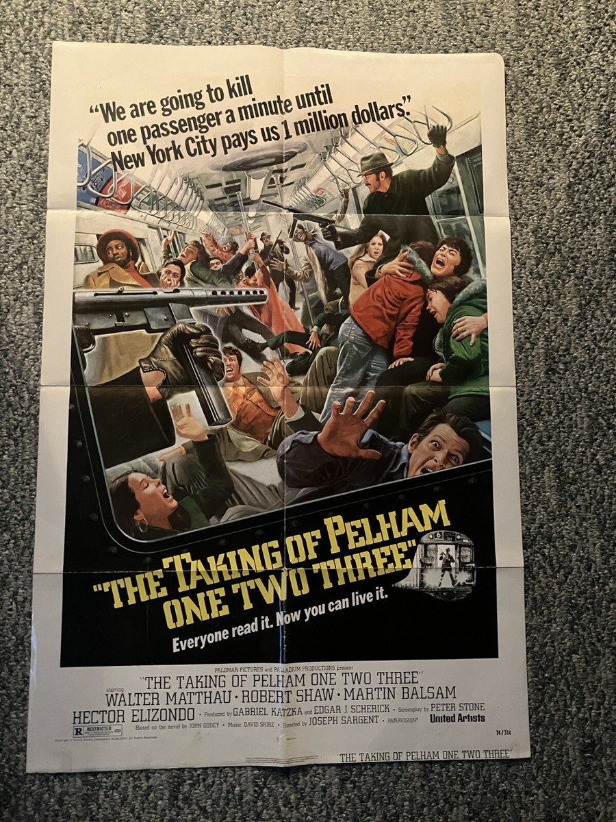 1974 The Taking of Pelham One Two Three 27 X 41 Sheet Poster! M