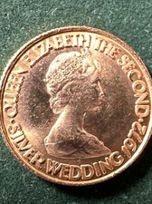 BAILIWICK of JERSEY 1972 GOLD (22 K ) Coin 5 Pounds 2.62  grams