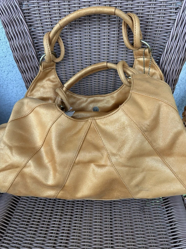 Cartera-Dorada Brillante Boho De Colección Y2k Nueva Con Etiquetas Cartera Rampage LEER Foto 2 de 4