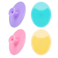 Conjunto de 4 Exfoliantes Faciales Cepillo de Limpieza Facial de Silicona Suave