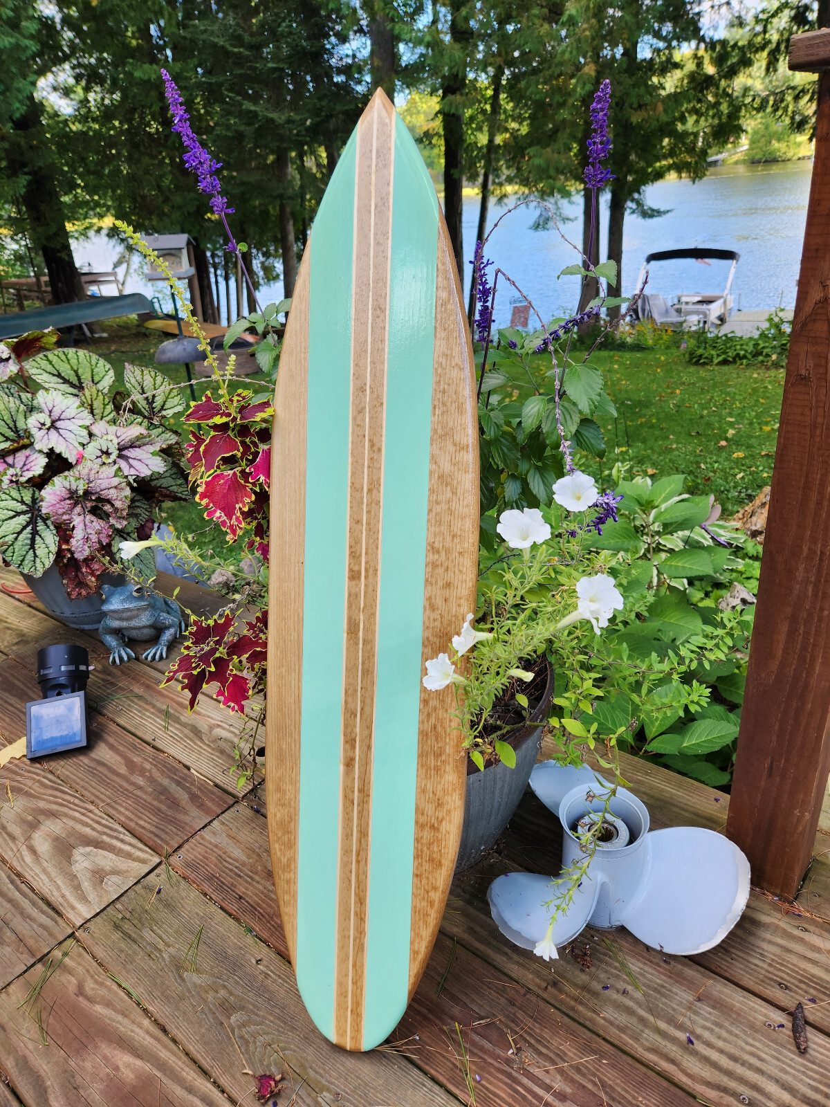Customized Wood Surfboard Wall Art Decor 36" Handmade, Made in the USA