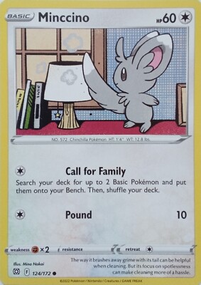 124/172 MINCCINO | COMMON | BRILLIANT STARS POKEMON KARTE