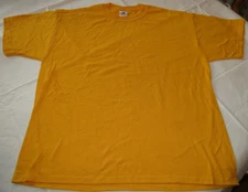 Jerzees Heavyweight Blend Size XL xlarge men's short sleeve shirt yellow NOS