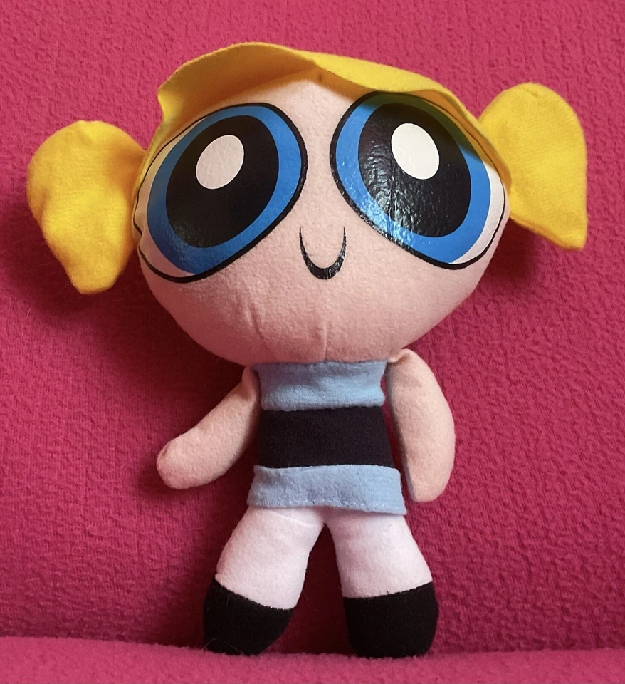 "Muñeca de peluche suave cabello amarillo burbujas para niñas The Powerpuff juguete de 9""" Foto 4 de 4