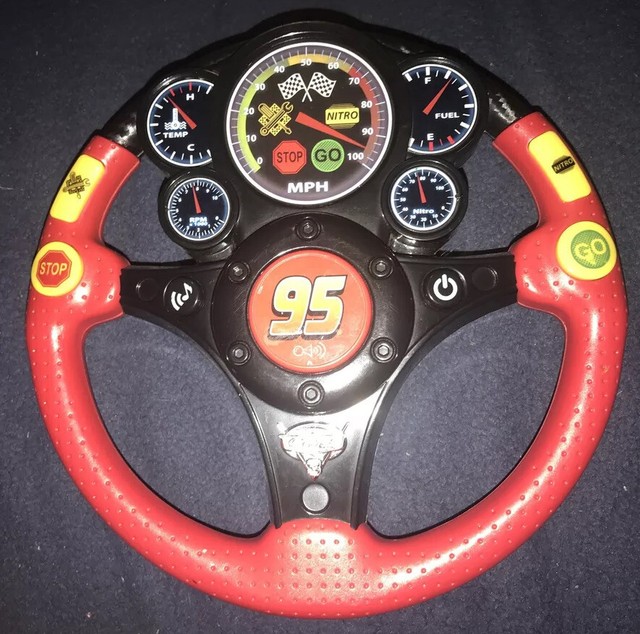 Disney Pixars Cars 3 Lightning McQueen 95 Rev N Roll Steering Wheel by