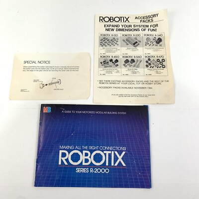 1984 ROBOTIX R-2000 Motorized Modular BUILDING SYSTEM - Instruction Manual #7406