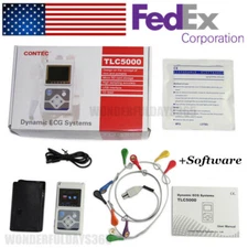 US Seller 12 Channel Chronic Heart Monitor 24 hrs Record Holter Software Fedex