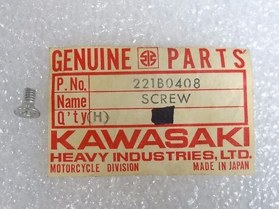 Kawasaki NOS NEW 221B0408 Screw 4x8 KX KDX KXT ZX KX250 KDX200