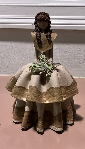 Dominican Republic Porcelanicron Faceless Doll Figurine 10” - Picture 2 of 10