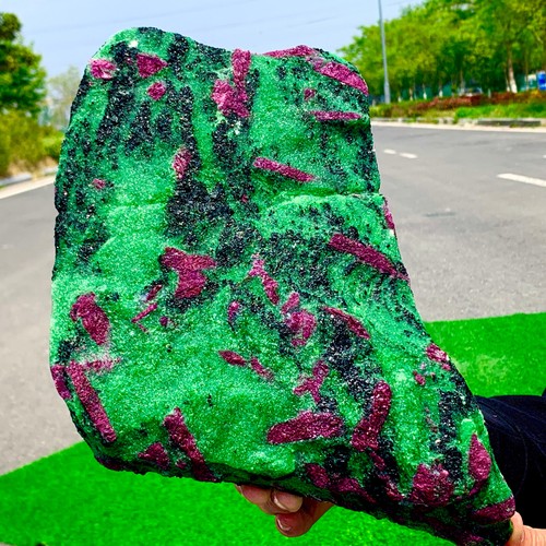 12.27LB Natural green Ruby zoisite (anylite) crystal Chakra Healing Energy - Picture 6 of 21