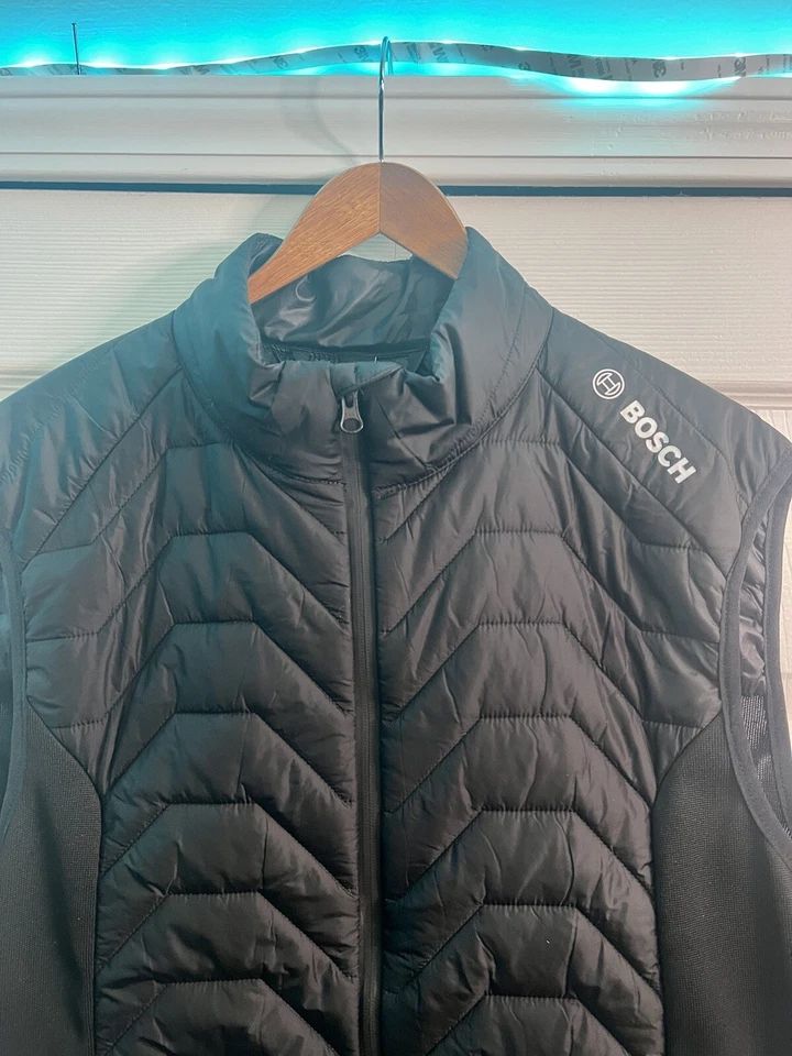 博世女式超轻混合背心 3X 黑色全拉链高尔夫户外快速发货 — 第 4/4 张图片