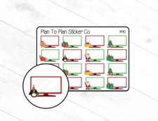 1490~~Christmas Movie Tracker Planner Stickers.