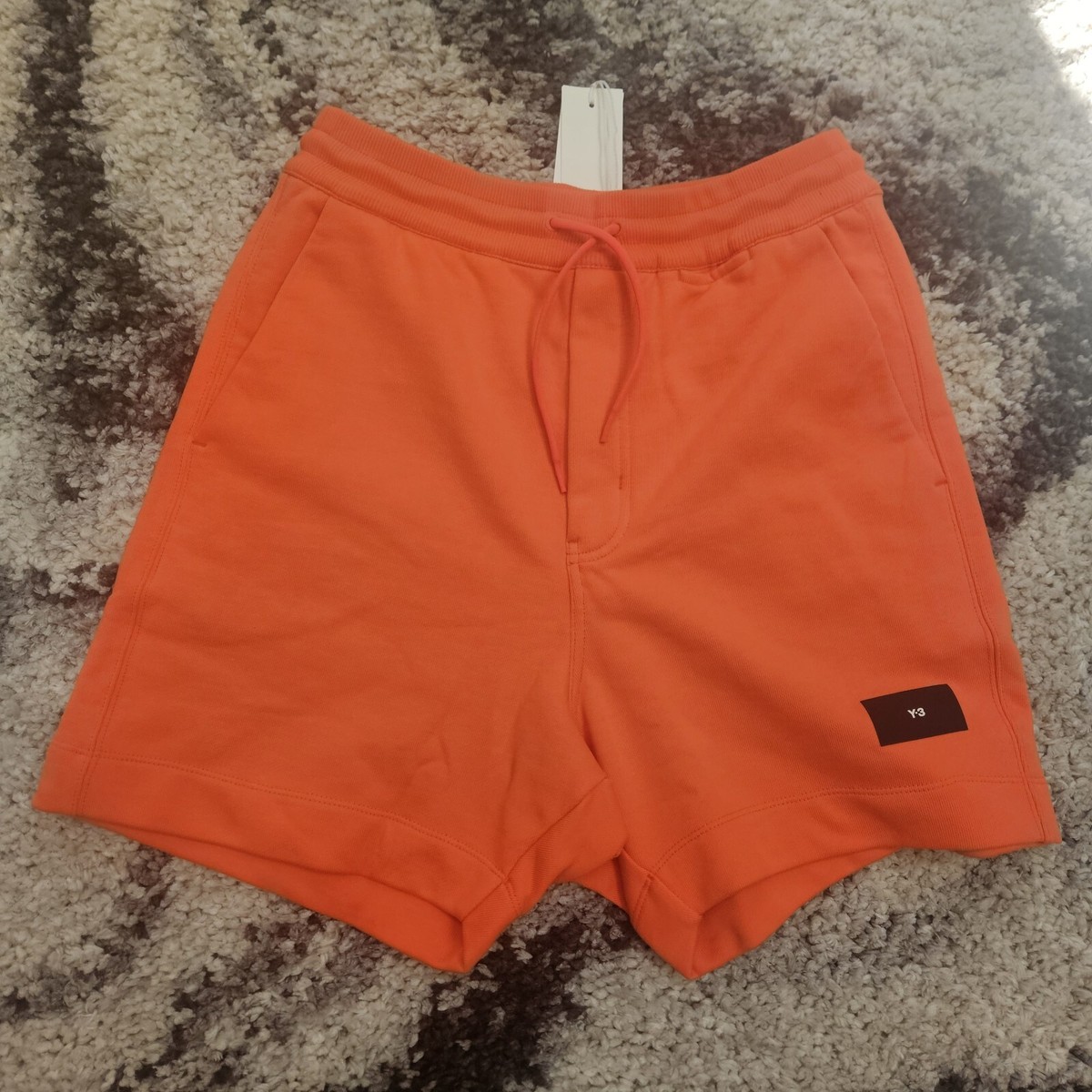 NEW Men's XS adidas Y-3 Organic Cotton Terry Short Orange Yohji