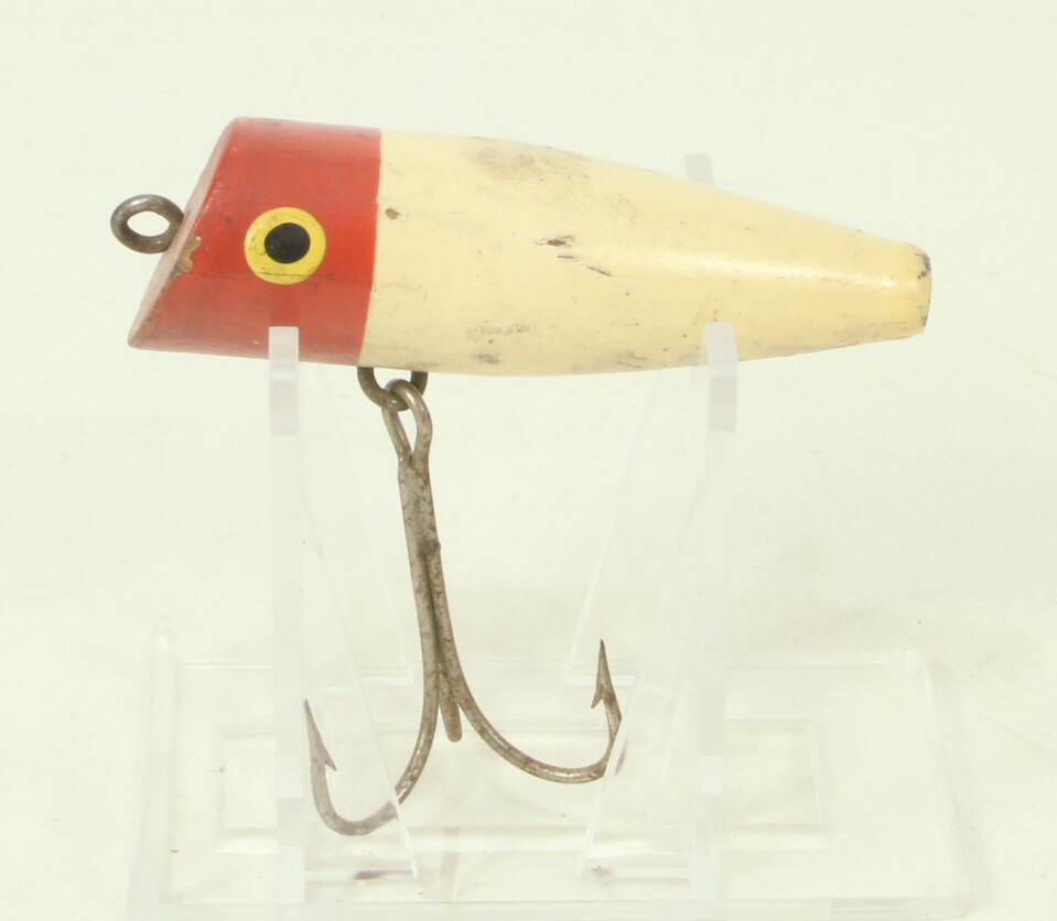 Vintage Fishing Lure Wooden Single Hook Popper | eBay