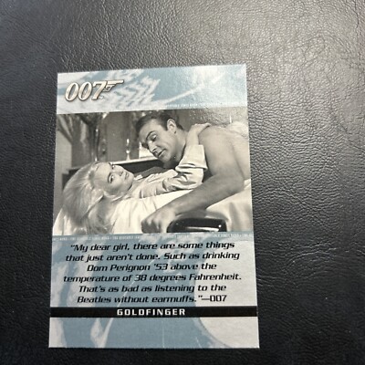 Cno James Bond 007 Quotable 2004 #21 Sean Connery Goldfinger Frederick Gray