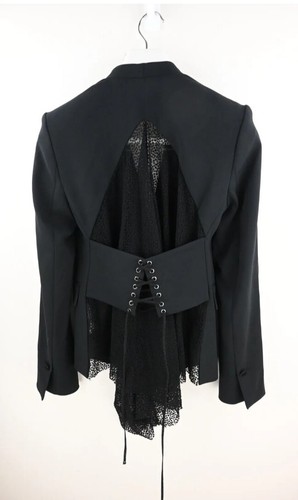 RRP $590 Sass & Bide LOVE BITES Corset Lace Jacket Size 36 6 Black FREE POST - Picture 2 of 7