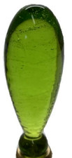 Pistachio Lt Green Murano glass handle only , Handblown glass, Imperfect