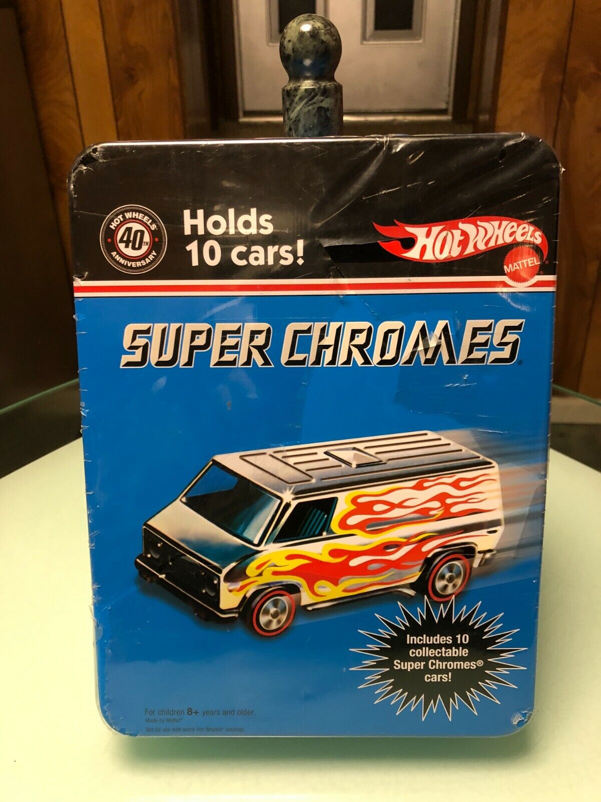 BOX FULL OF REDLINE CHROME! 10 CAR HW 40TH ANNIV. SUPER CHROME COLLECTORS  TIN