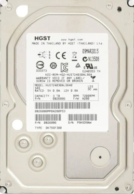 FESTPLATTE HGST ULTRASTAR 7K4000 HUS724030ALS640 3TB 7200U/min 64MB SAS-2 3.5''