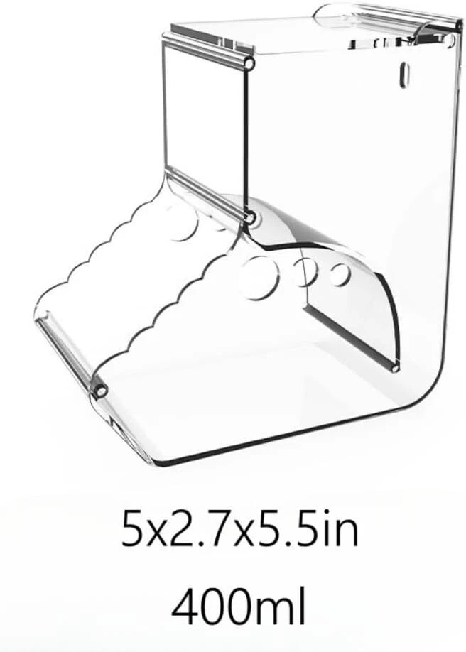 Alimentador para hámsteres acrílico transparente dispensador automático de alimentos ratones jerbo Foto 4 de 4