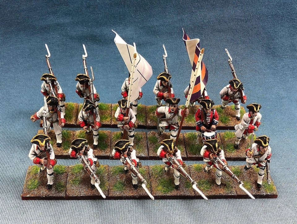28mm WGS French Indian War FIW Painted 1754-1763 French Berry Infanterie - Image 2 of 4