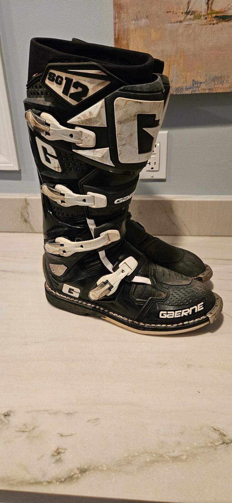 Gaerne SG12 MX Offroad Riding Boots Black Size 11 SG 12 Gaerne