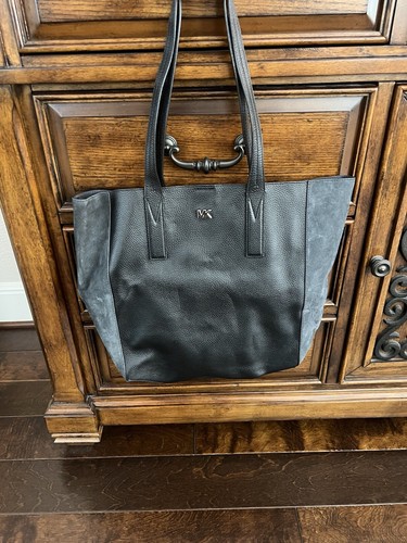 NWOT Large Michael Kors Black Leather Suede Tote Bag