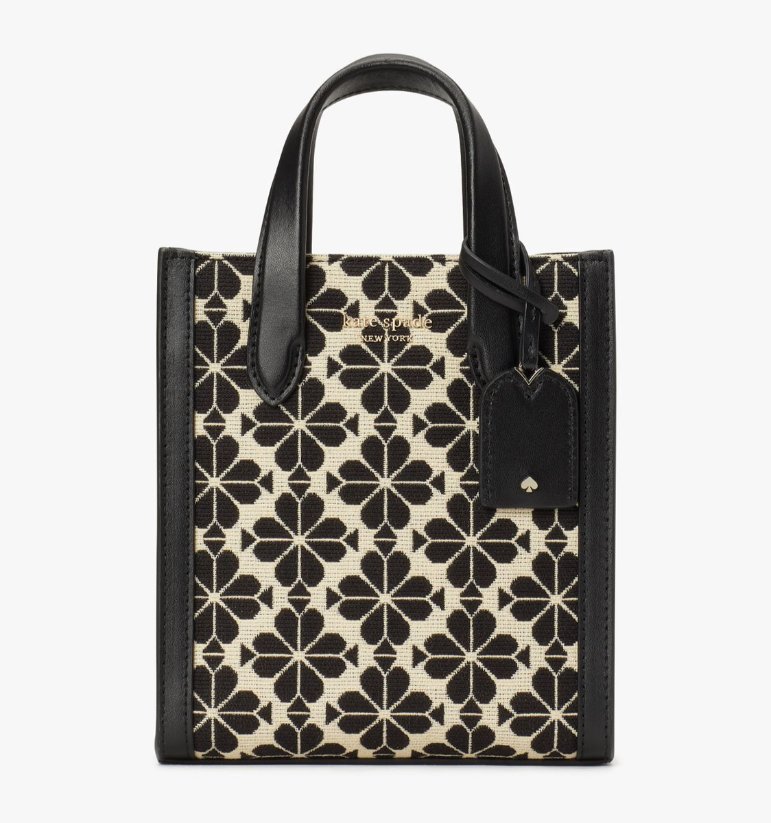 ショルダーバッグ・ポシェット Kate Spade KK568 Spade Flower Canvas Manhattan Mini Tote Kate Spade Mini Manhattan Spade Flower Jacquard North South