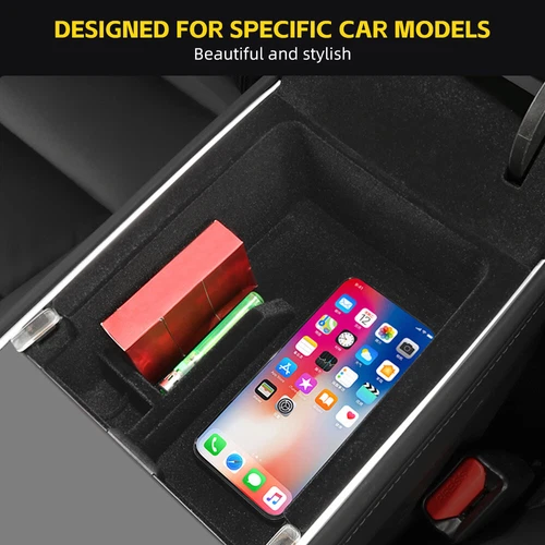 Console Organizer Tray Armrest Storage Drawer Box Holder for Tesla Model 3 Y - Picture 4 of 16
