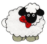 Ab59★Schaf Bauernhof AufnäHer Zum AufbüGeln BüGelbild Patch Flicken 6,6 X 6 Cm