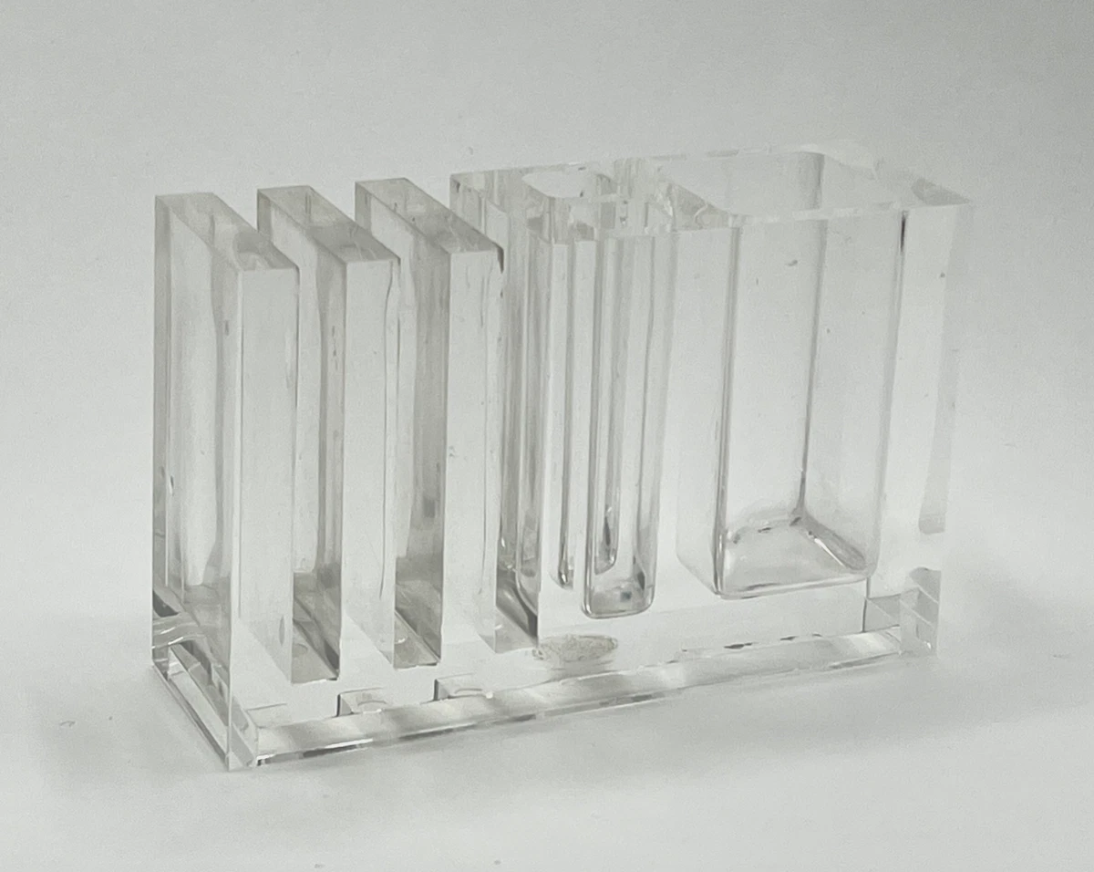 Space Age Lucite DESK PEN ORGANIZER by Rede Guzzini Vintage