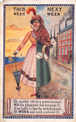 OLD COMIC  POSTCARD CORONA SERIES LADY GOOD GOOD PLUS