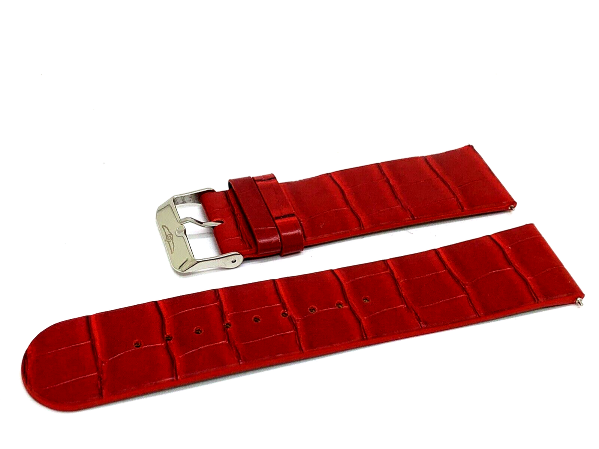 red 様　Grovemade Wrist Rest 単品販売 Invicta Watch Replacement Band Red Leather 26mm Lug Silver Tone