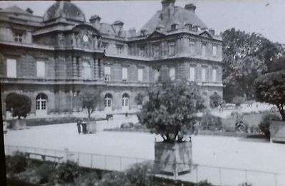 Palais du Luxembourg, Paris, France, Garden Facade, Magic Lantern Glass Slide  