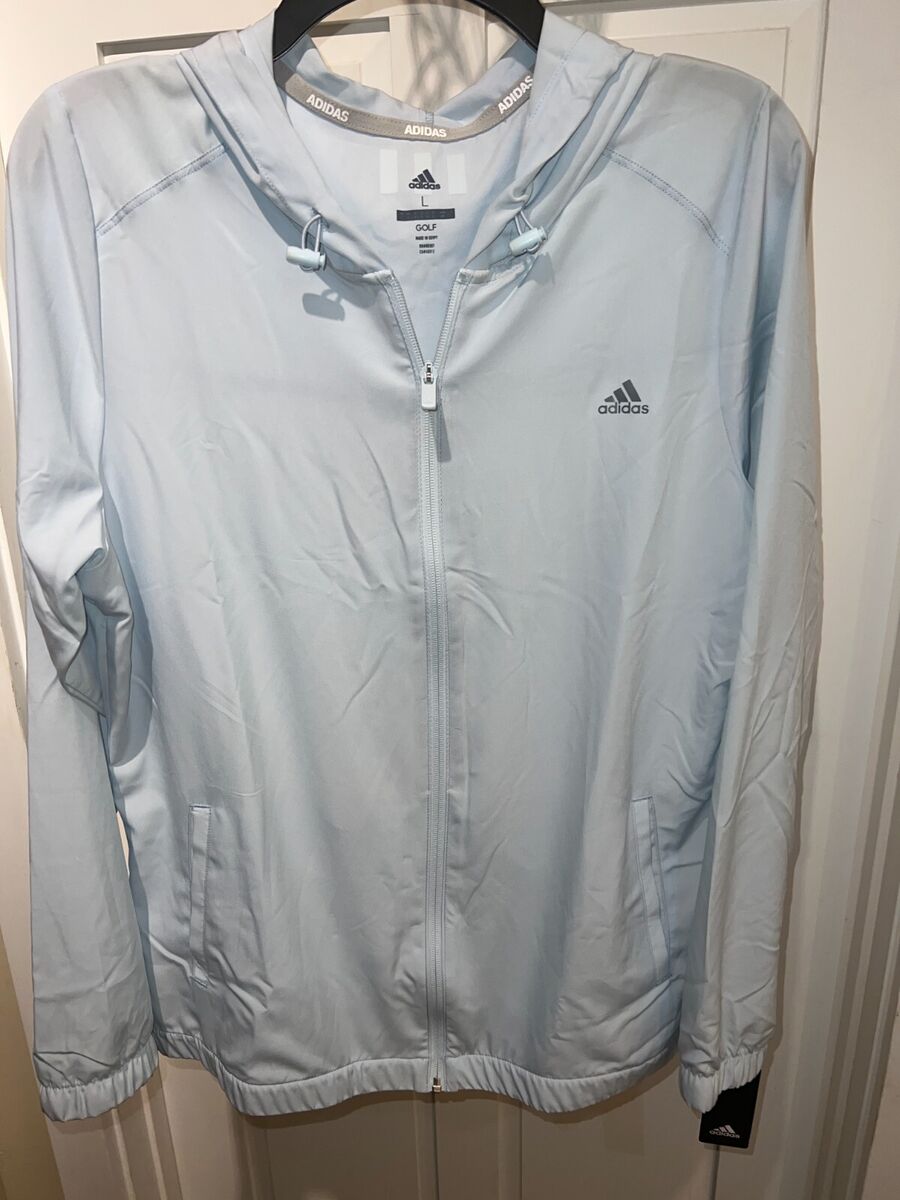 adidas Women's Woven Golf Full Zip Wind Jacket Hooded Light adidas Women's Woven Golf Full Zip Wind Jacket Hooded Light