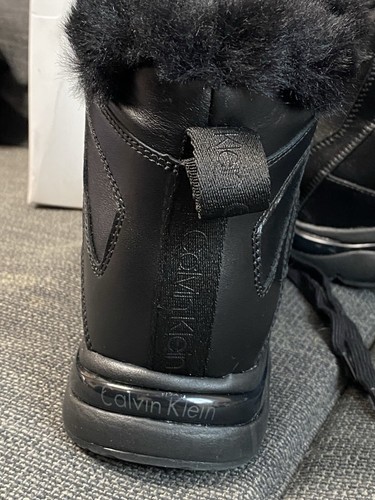 Calvin Klein, Damen Sneaker mit Kunstfell , Leder , Winter Schuhe,Gr.37,Schwarz - Bild 4 von 8