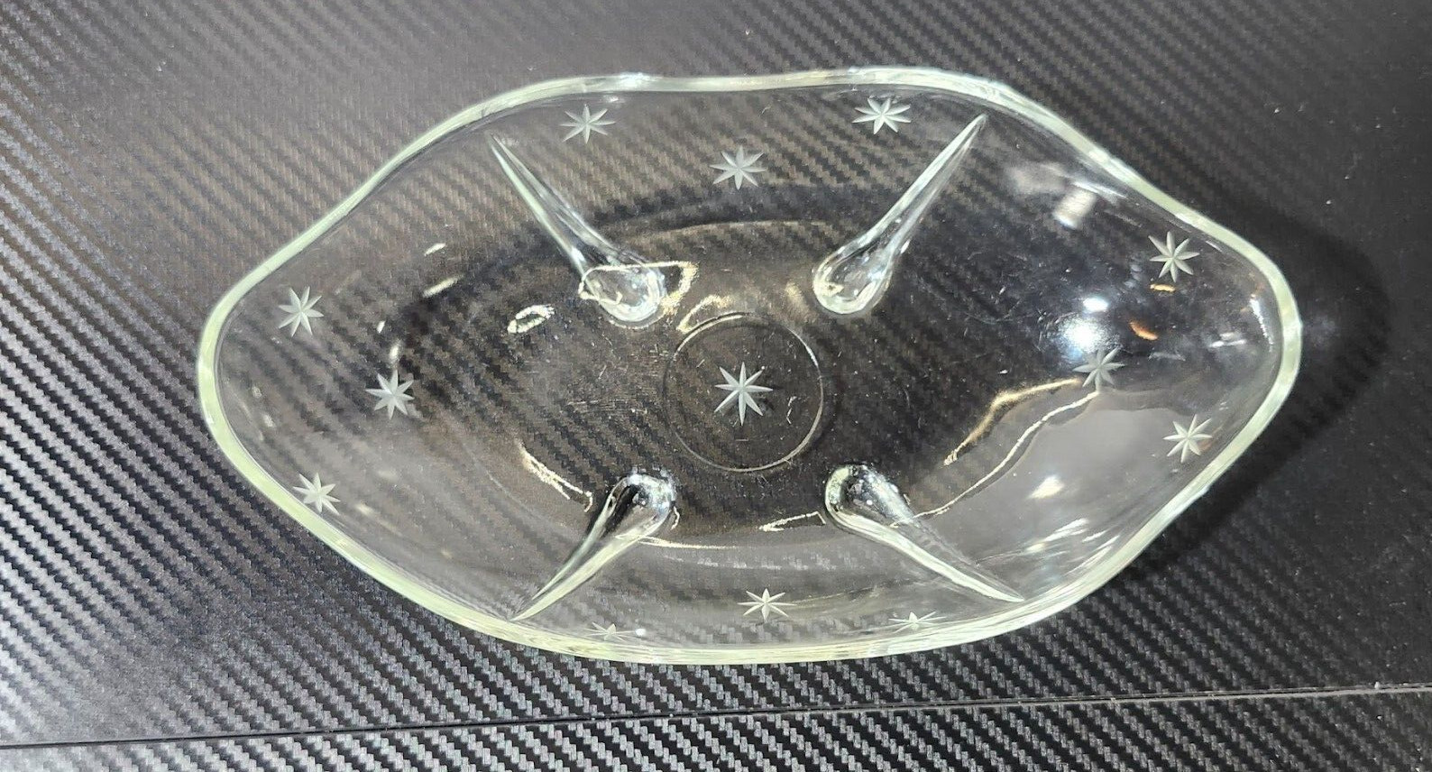 Anchor Hocking Swedish Modern Oval Art Deco Glass Bowl image 2