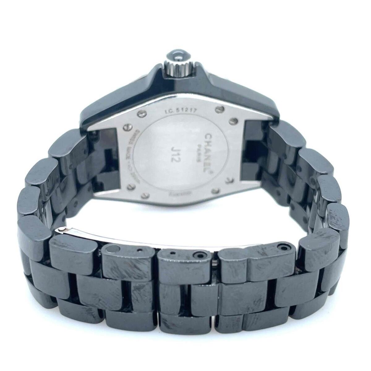 Chanel J12 Quartz 33mm Ceramic Factory Diamond Bezel Black Chanel J12 Quartz 33mm Ceramic Factory Diamond Bezel Black