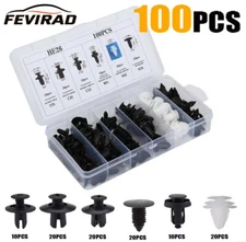 100PCS-Box Set Bumper Fender Liner Push Type Retainer-Clips for Nissan*