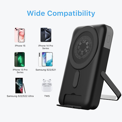 Magnetic Power Bank 10000mAh USB C Charger Wireless Magsafe Charging for iPhone