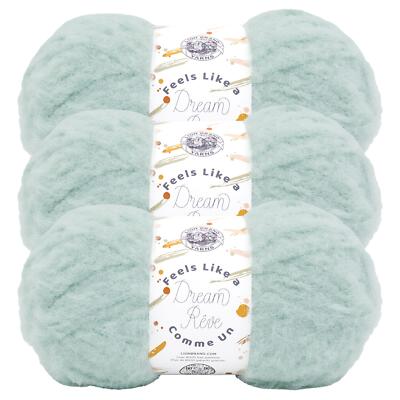 (3 Pack) Lion Brand Yarn 159-111S Feels Like a Dream Yarn, Seaspray