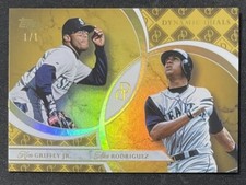 2024 Topps Dynamic Duals Ken Griffey Jr. / Alex Rodriguez #40 Gold 1/1 Mariners