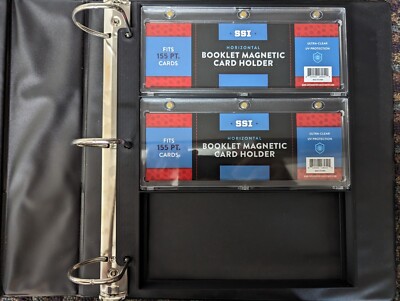 Pro Slab 3 Ring Binder Page Magnetic for SSI Horizontal Booklet 155PT | eBay